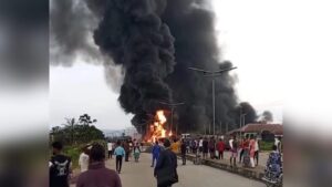 Tanker fire