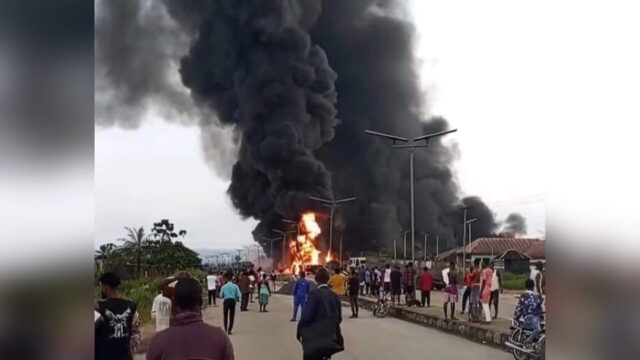 Tanker fire