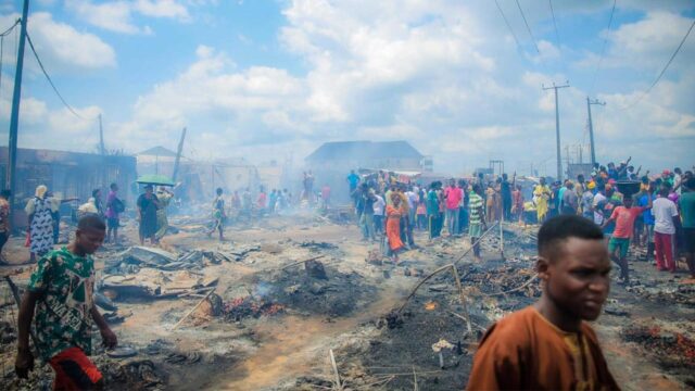 burnt Oluku market