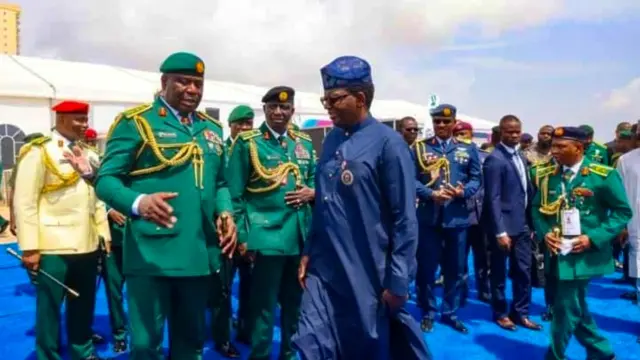 Minister of State for Defence, Bello Matawalle at the ongoing Africa International Defence Exhibition