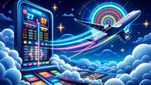 Neon Terminal Above the Clouds for Aviator