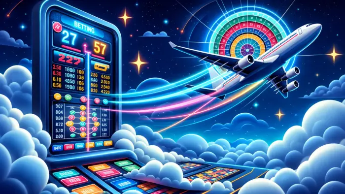 Neon Terminal Above the Clouds for Aviator