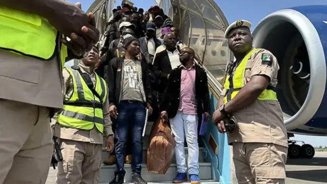 Nigerian returnees from South Africa