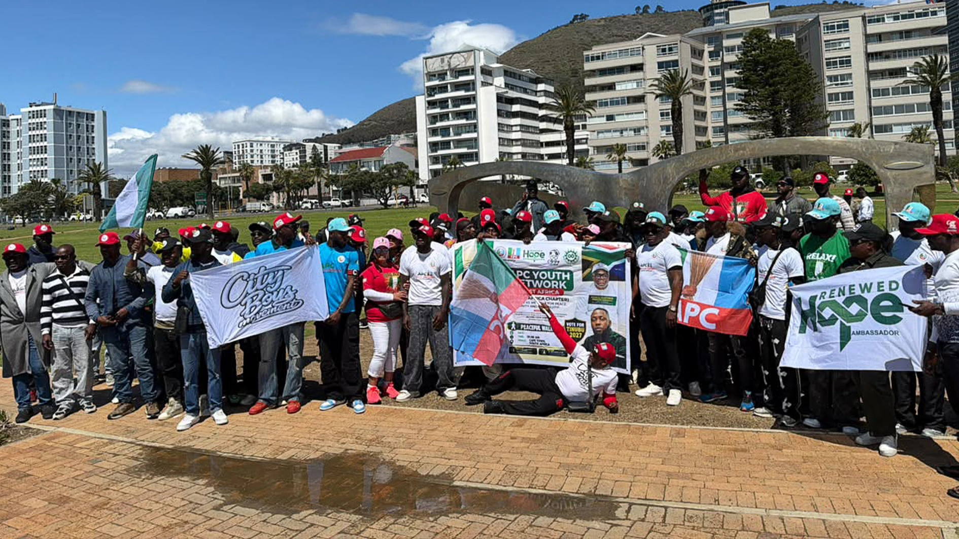Director General of APC Youth Network West Africa, Hon. Olatunde Igbasan and others in Cape Town, South Africa