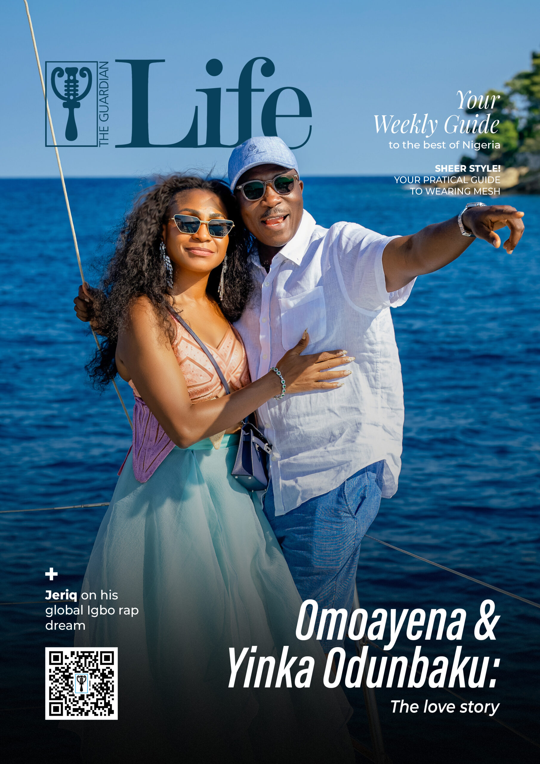 Omoayena and Yinka Odunbaku on the cover of Guardian Life
