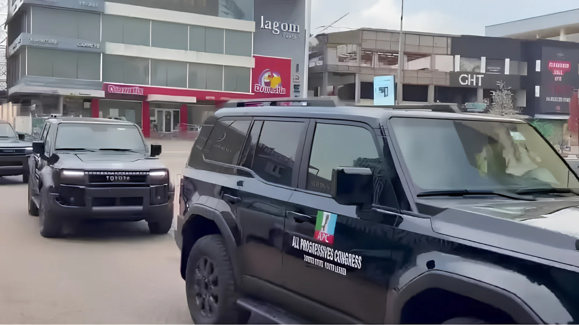 A few of the SUVs donated by Dayo Israel.