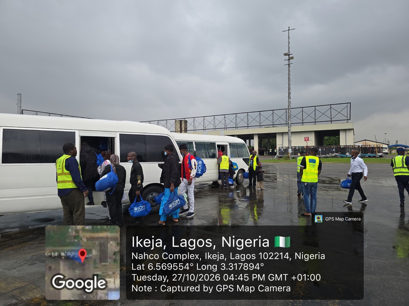 Returnees arriving from Libya