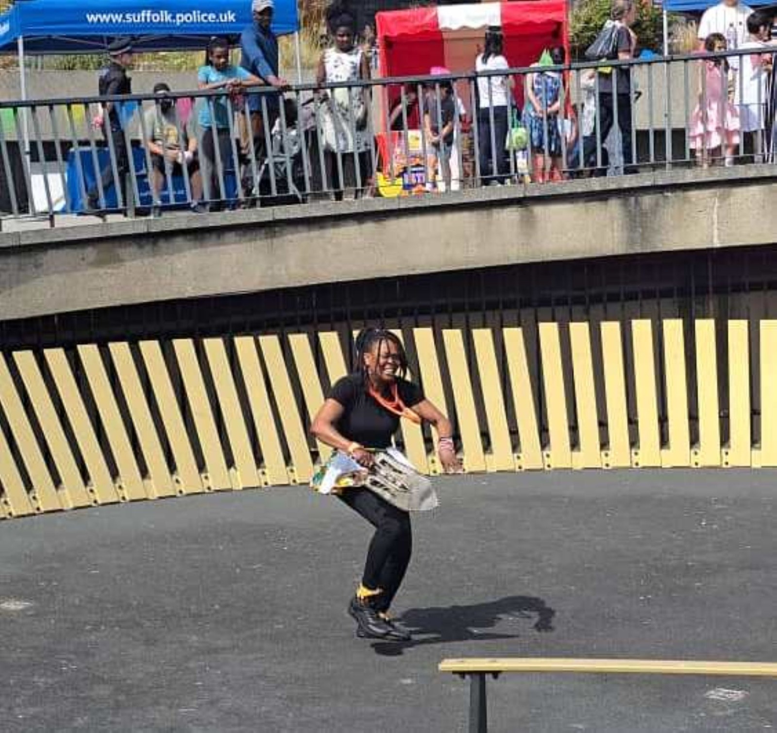 Sophia Newton performing the traditional Urhobo dance