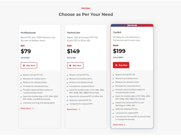 Stellar Repair for Outlook Pricing