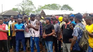 Workers handling Section 3B of the Lagos-Calabar Coastal Highway project in Cross River State