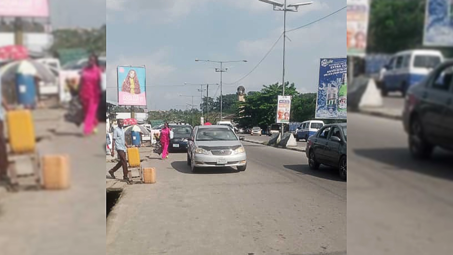 Residents of Calabar going about their normal business on Independence Day