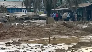 Scene of the gas explosion.