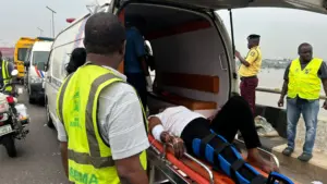 Rescuers at the scene.