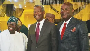 Celebrant, Lade Bonuola (left); Nze Chidi Duru and Augustine Isioma Iwelu