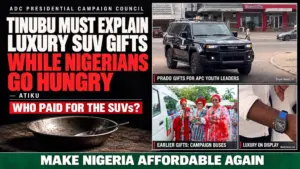 Atiku demands explanation on source of N150m SUVs