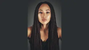 Young woman wearing braids