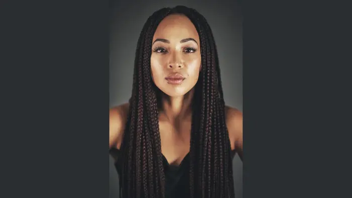 Young woman wearing braids