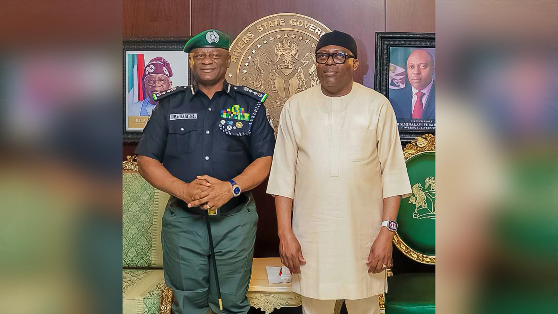 Rivers State Governor, Siminalyi Fubara and IGP Tunji Disu