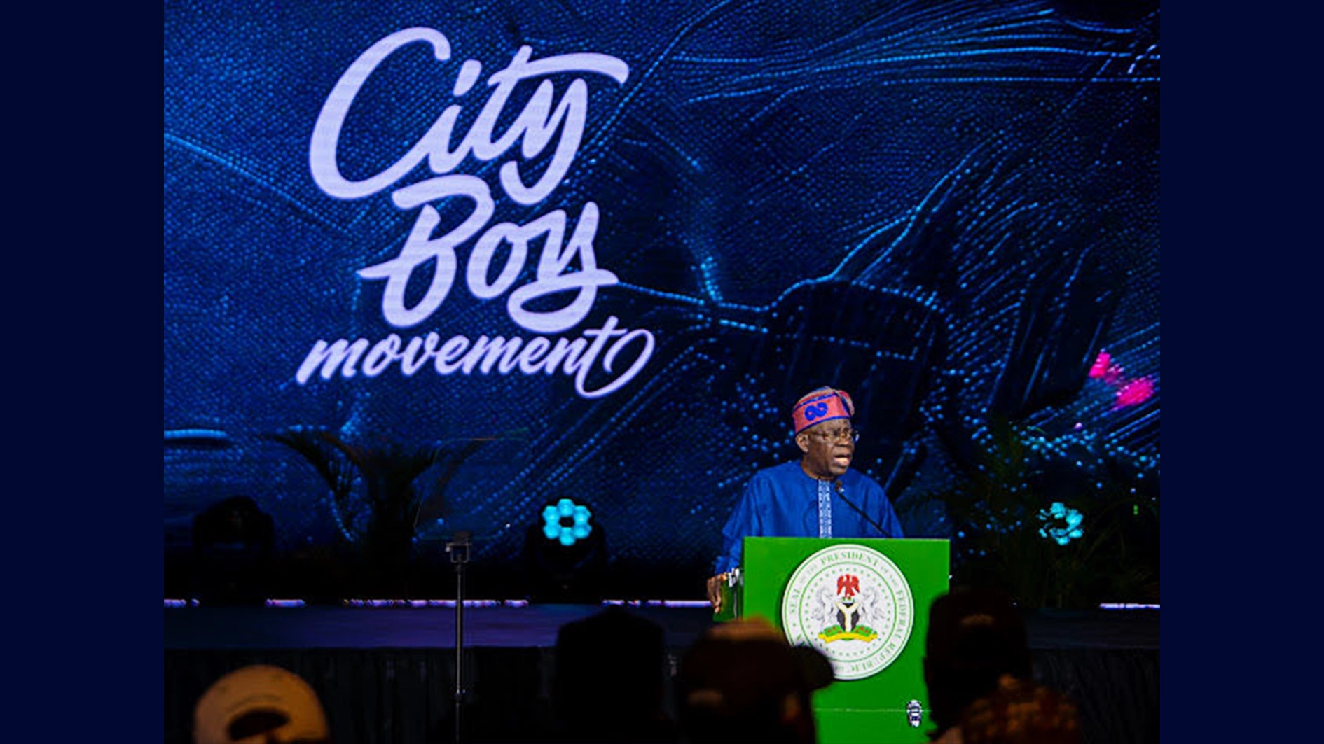 President Bola Tinubu Addressing members of the City Boy Movement