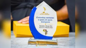 Bayelsa State Governor, Senator Douye Diri, has received the Outstanding Contribution to Youth and Sports Development