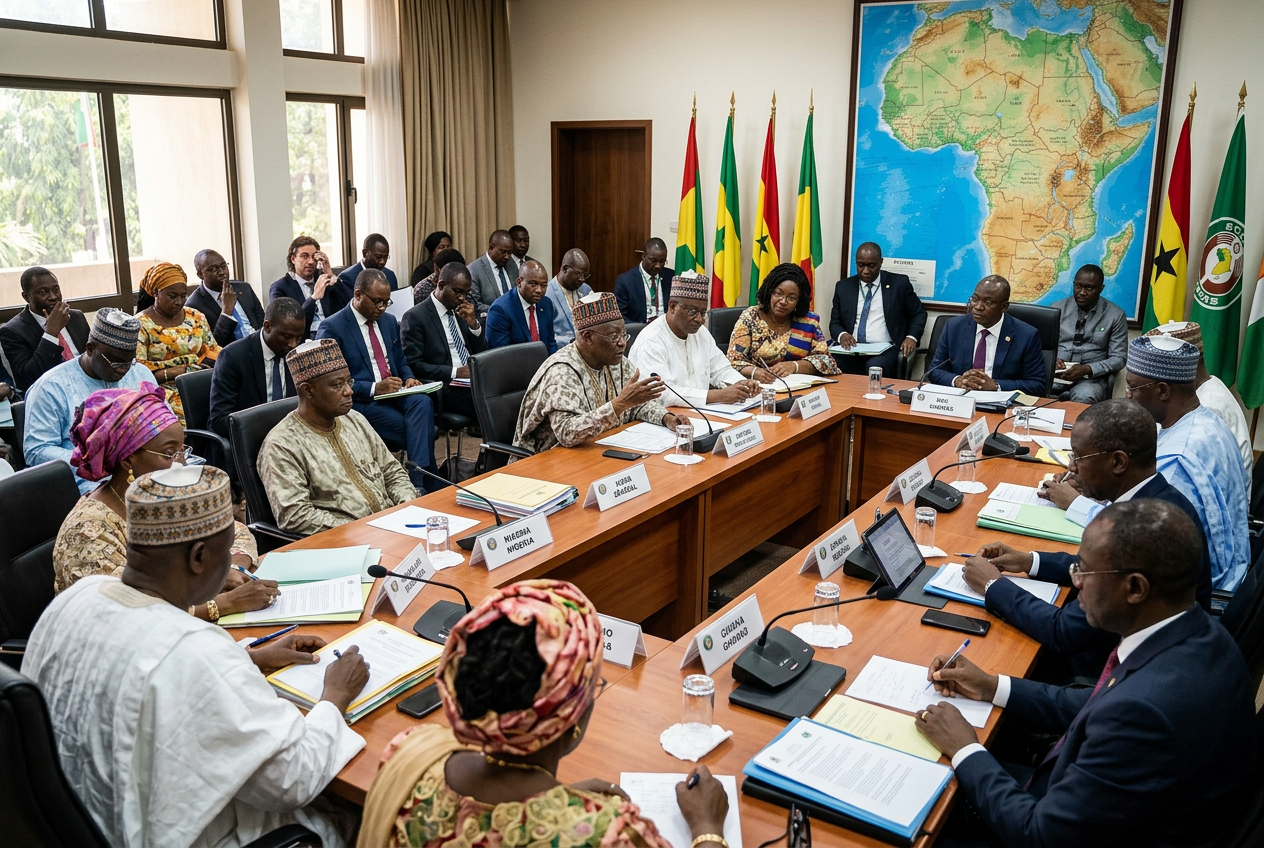 African representatives attend a regional meeting discussing diplomacy, borders and relations between Niger and Nigeria