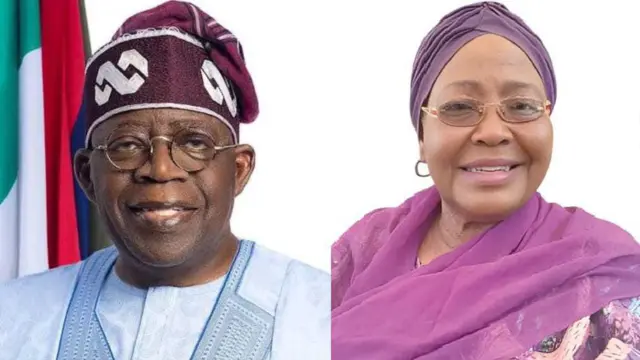 Alhaja Sinatu Ojikutu and President Bola Ahmed Tinubu